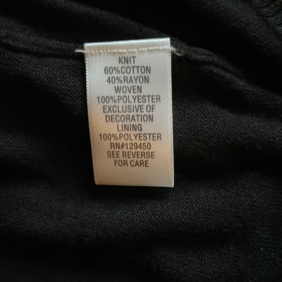 Cardigan with Built-in Tank, Black with gray cami, silver sequins - Picture 8 of 8